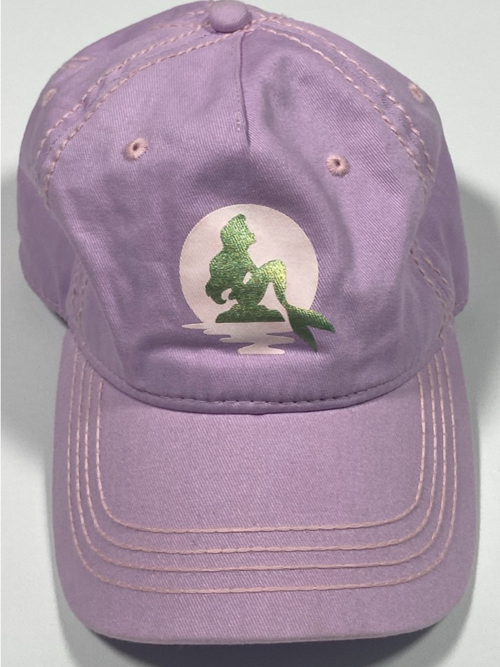 Disney little mermaid Purple Hat with Green Ariel Design